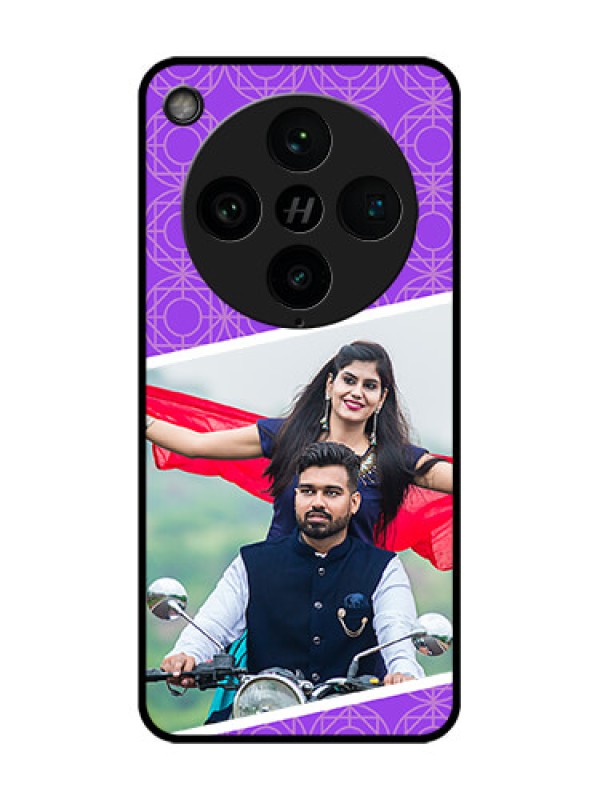 Custom Find X8 Pro 5G Custom Glass Phone Case - Violet Color Pattern Design