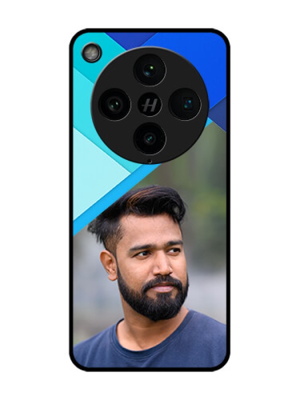 Custom Find X8 Pro 5G Custom Glass Phone Case - Blue Pattern Design