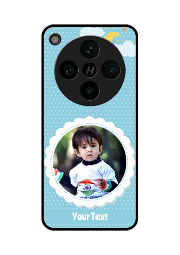 Find X8 Pro 5G Custom Glass Phone Case - Violet Pattern Design