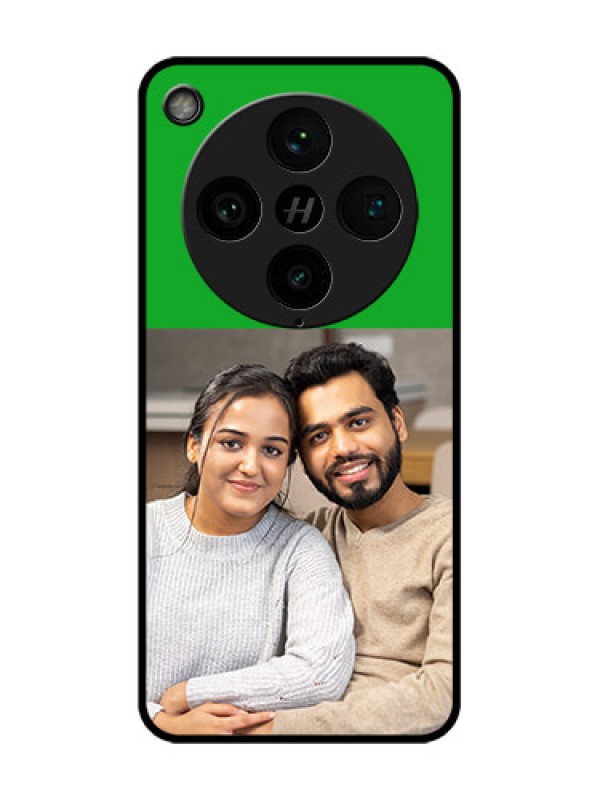 Custom Find X8 Pro 5G Custom Glass Phone Case - Green Pattern Design