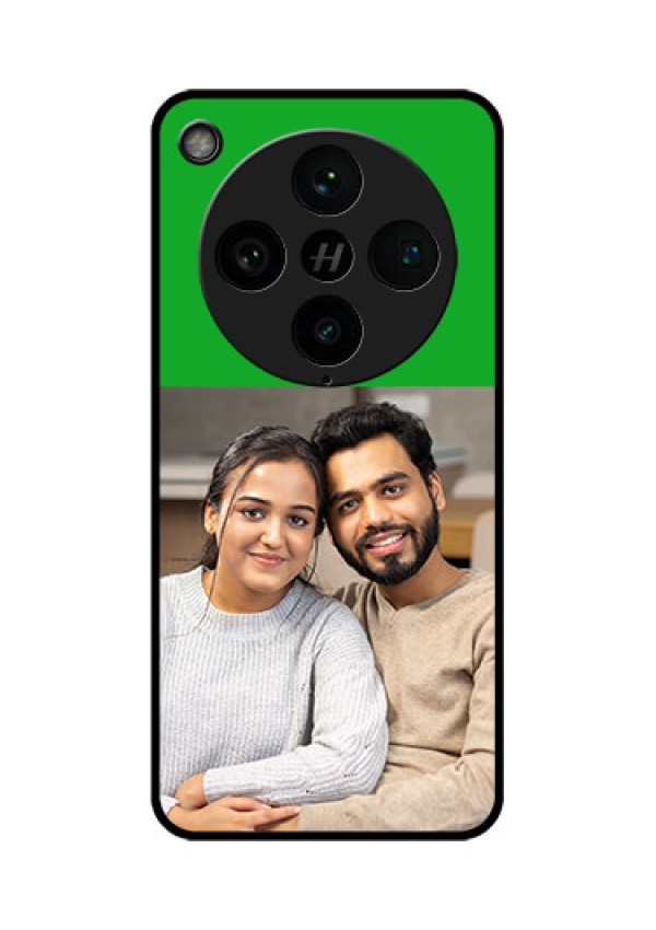 Find X8 Pro 5G Custom Glass Phone Case - Green Pattern Design