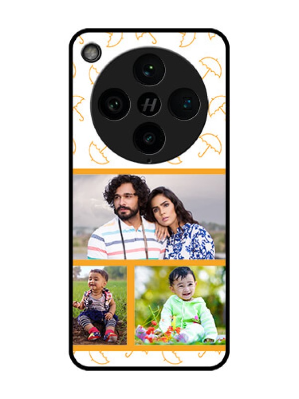 Custom Find X8 Pro 5G Custom Glass Phone Case - Yellow Pattern Design