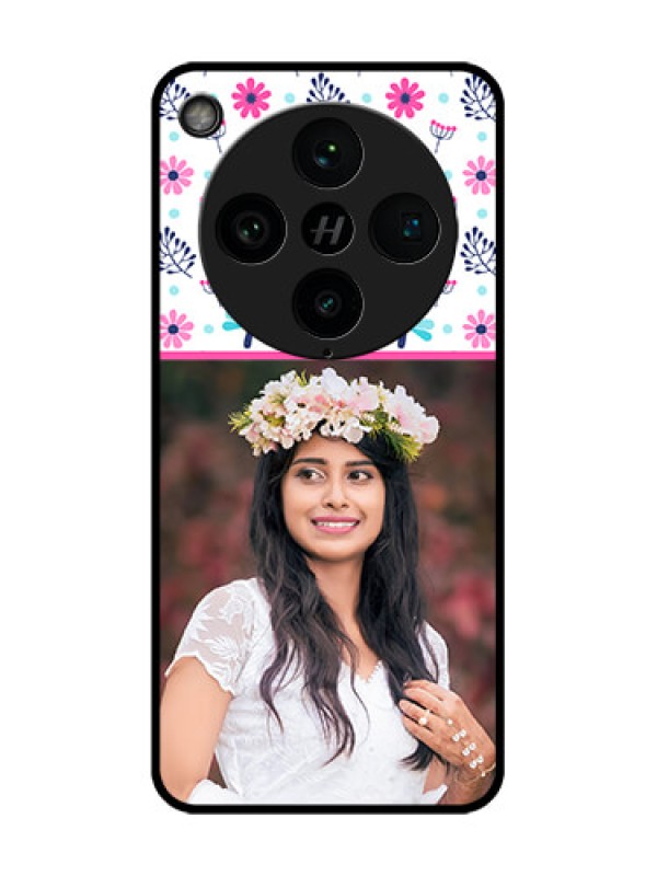 Custom Find X8 Pro 5G Custom Glass Phone Case - Colorful Flower Design