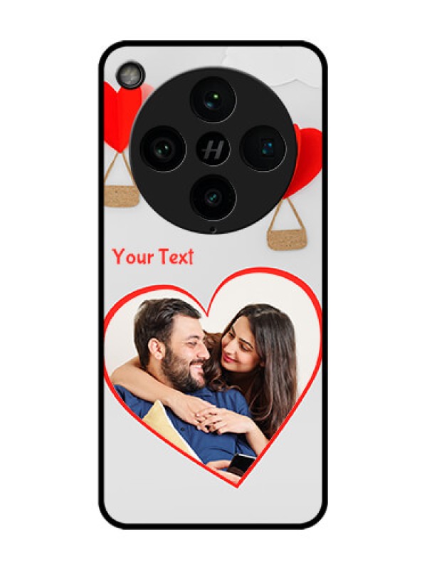 Custom Find X8 Pro 5G Custom Glass Phone Case - Parachute Love Design