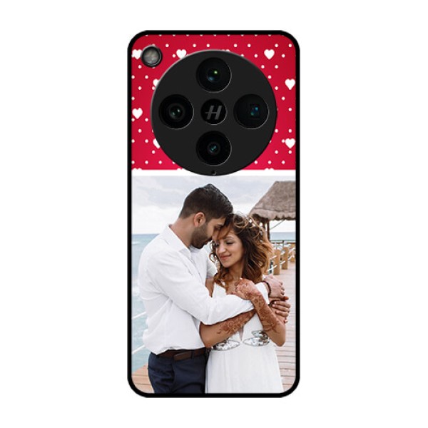 Find X8 Pro 5G Custom Glass Phone Case - Hearts Mobile Case Design