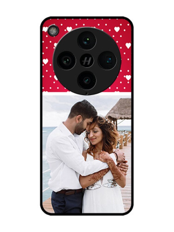 Custom Find X8 Pro 5G Custom Glass Phone Case - Hearts Mobile Case Design