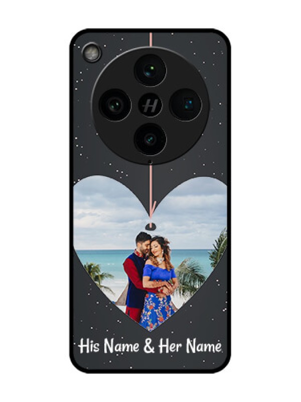 Custom Find X8 Pro 5G Custom Glass Phone Case - Hanging Heart Design