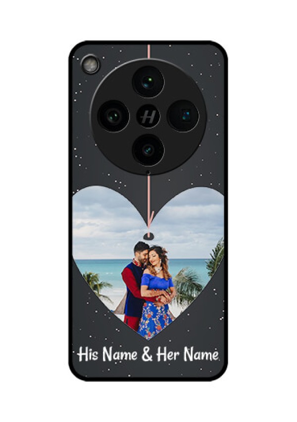 Find X8 Pro 5G Custom Glass Phone Case - Hanging Heart Design