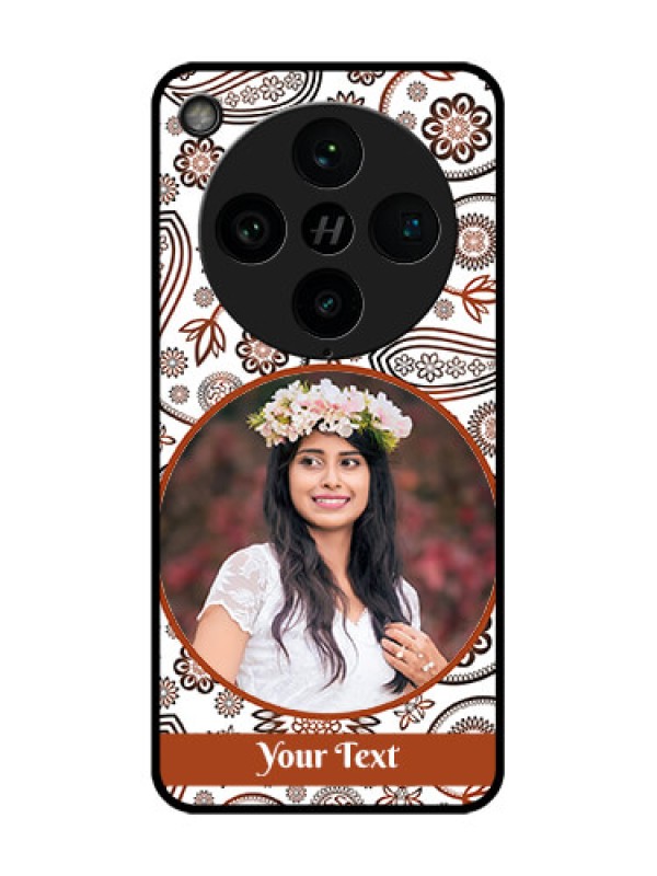 Custom Find X8 Pro 5G Custom Glass Phone Case - Abstract Flower Design