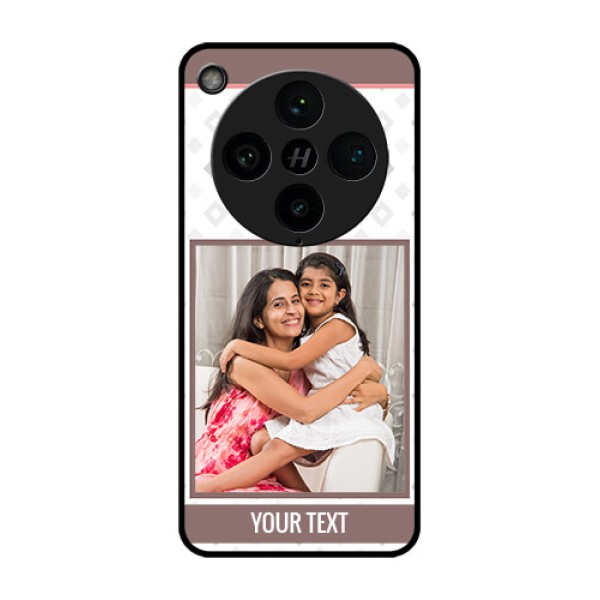 Find X8 Pro 5G Custom Glass Phone Case - Simple Diamond Design