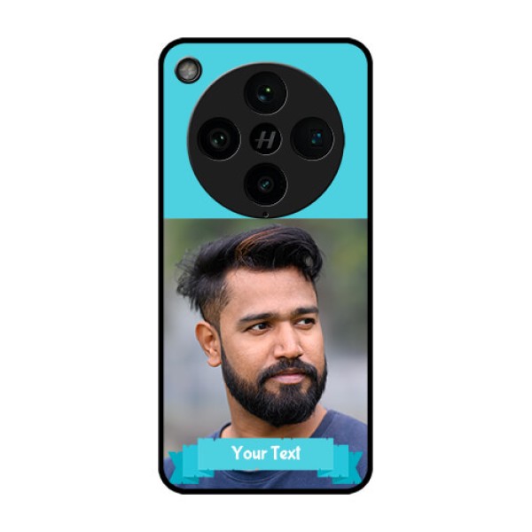 Find X8 Pro 5G Custom Glass Phone Case - Blue Color Design Find X8 Pro 5G Custom Glass Phone Case - Blue Color Design