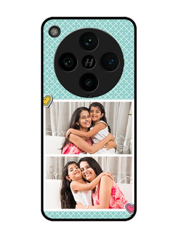 Custom Find X8 Pro 5G Custom Glass Phone Case - 2 Image Holder With Pattern Design