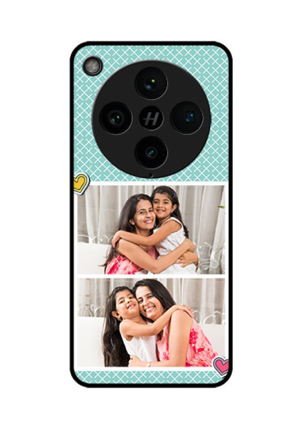 Find X8 Pro 5G Custom Glass Phone Case - 2 Image Holder With Pattern Design