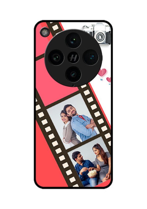 Find X8 Pro 5G Custom Glass Phone Case - 3 Image Holder With Film Reel