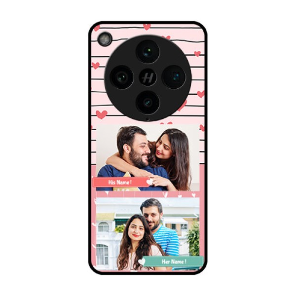 Find X8 Pro 5G Custom Glass Phone Case - Photo With Heart Design