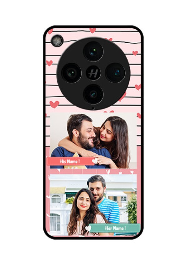 Find X8 Pro 5G Custom Glass Phone Case - Photo With Heart Design
