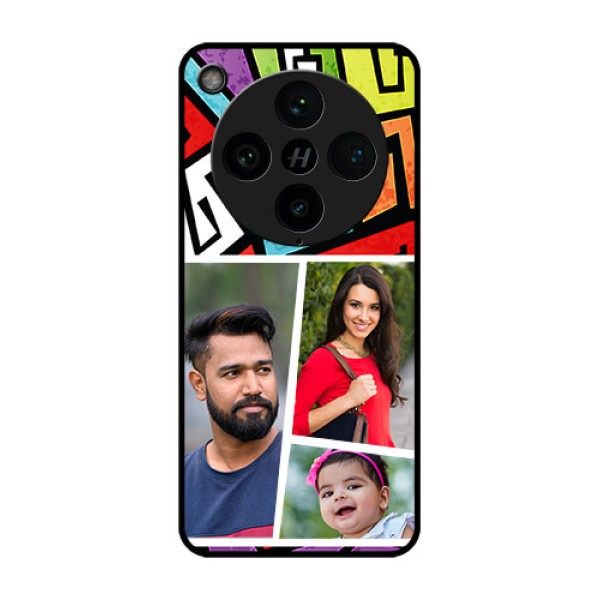 Find X8 Pro 5G Custom Glass Phone Case - Graffiti Pattern Design