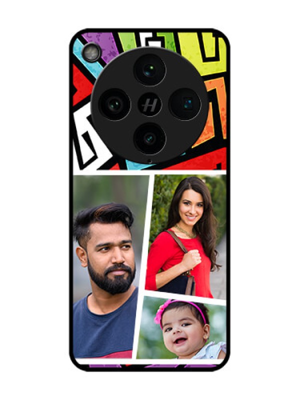 Custom Find X8 Pro 5G Custom Glass Phone Case - Graffiti Pattern Design