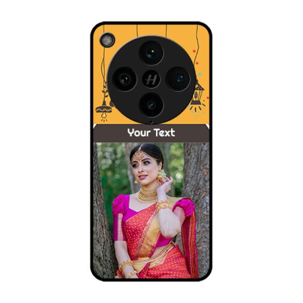 Find X8 Pro 5G Custom Glass Phone Case - With Family Picture And Icons