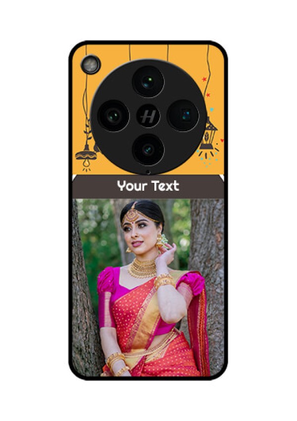 Find X8 Pro 5G Custom Glass Phone Case - With Family Picture And Icons
