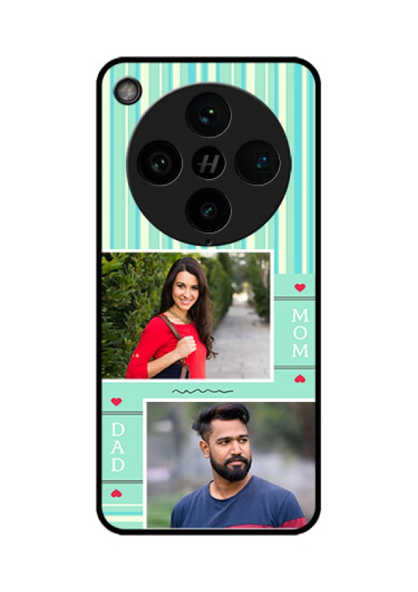 Find X8 Pro 5G Custom Glass Phone Case - Mom and Dad Pic Design