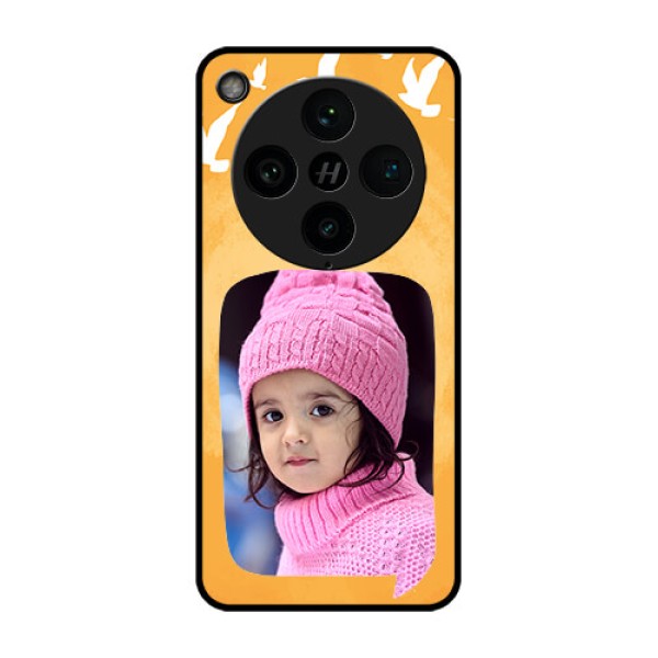 Find X8 Pro 5G Custom Glass Phone Case - Water Color Design With Bird Icons Find X8 Pro 5G Custom Glass Phone Case - Water Color Design With Bird Icons