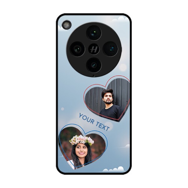 Find X8 Pro 5G Custom Glass Phone Case - Blue Color Couple Design Find X8 Pro 5G Custom Glass Phone Case - Blue Color Couple Design