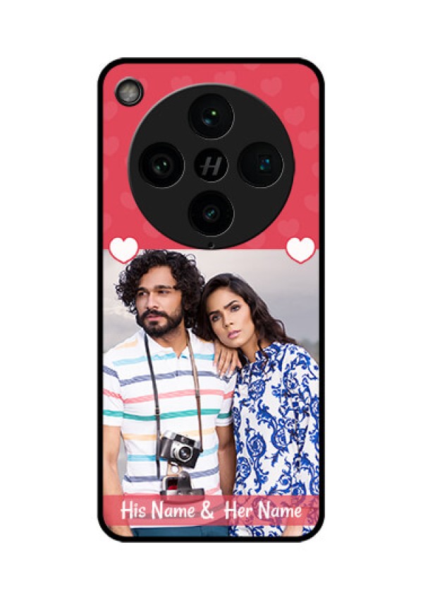 Find X8 Pro 5G Custom Glass Phone Case - Simple Love Design