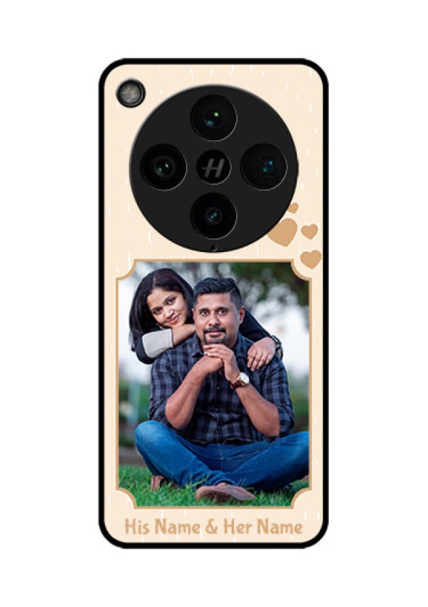 Find X8 Pro 5G Custom Glass Phone Case - With Confetti Love Design