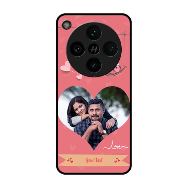 Find X8 Pro 5G Custom Glass Phone Case - Peach Color Love Design