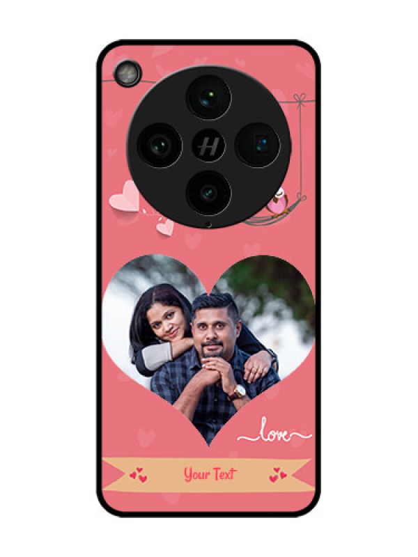 Custom Find X8 Pro 5G Custom Glass Phone Case - Peach Color Love Design