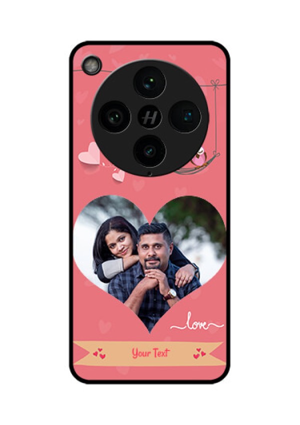 Find X8 Pro 5G Custom Glass Phone Case - Peach Color Love Design