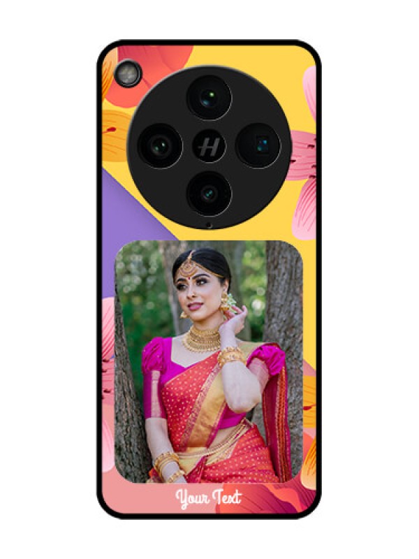 Custom Find X8 Pro 5G Custom Glass Phone Case - 3 Image With Vintage Floral Design