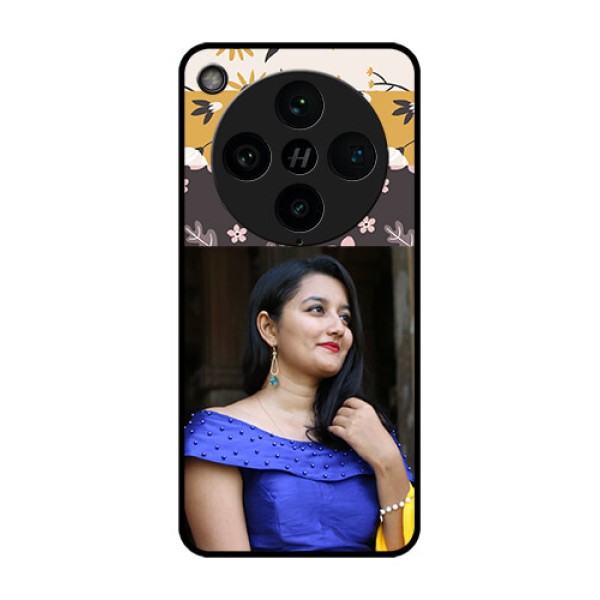 Find X8 Pro 5G Custom Glass Phone Case - Stylish Floral Design