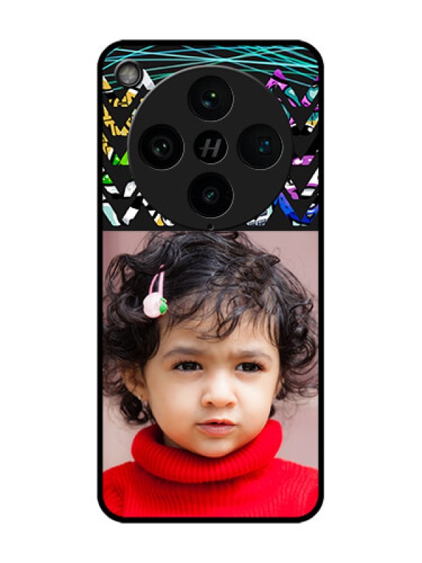 Custom Find X8 Pro 5G Custom Glass Phone Case - Neon Abstract Design