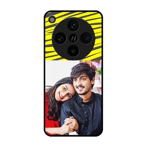 Find X8 Pro 5G Custom Glass Phone Case - Yellow Abstract Design Find X8 Pro 5G Custom Glass Phone Case - Yellow Abstract Design