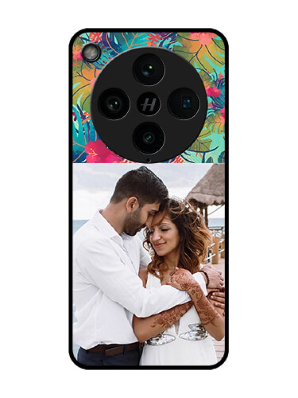 Custom Find X8 Pro 5G Custom Glass Phone Case - Watercolor Floral Design