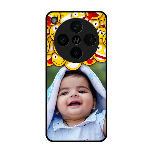 Find X8 Pro 5G Custom Glass Phone Case - With Smiley Emoji Design Find X8 Pro 5G Custom Glass Phone Case - With Smiley Emoji Design