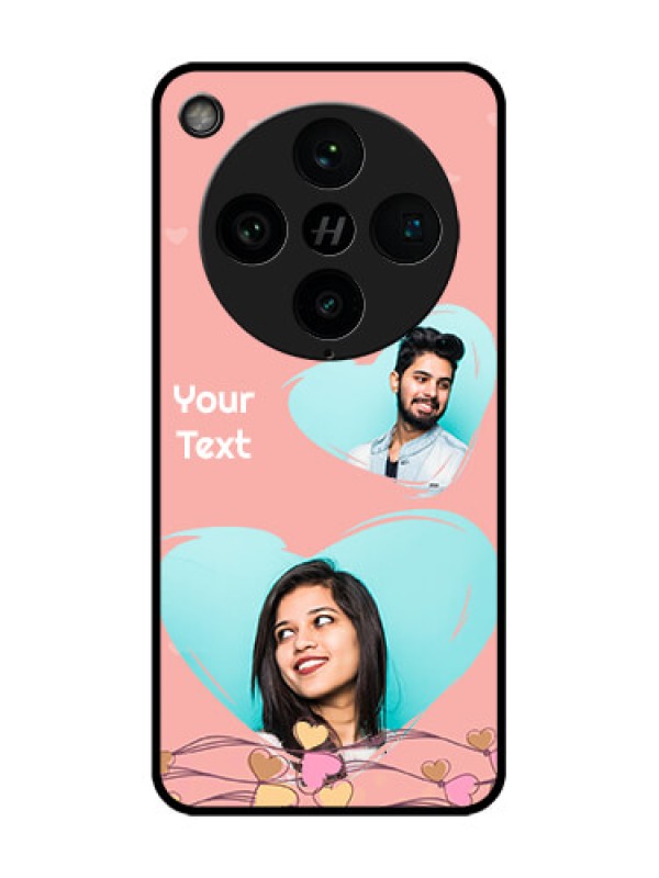 Custom Find X8 Pro 5G Custom Glass Phone Case - Love Doodle Design