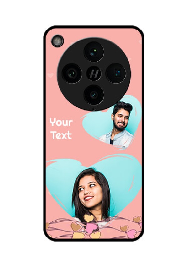 Find X8 Pro 5G Custom Glass Phone Case - Love Doodle Design