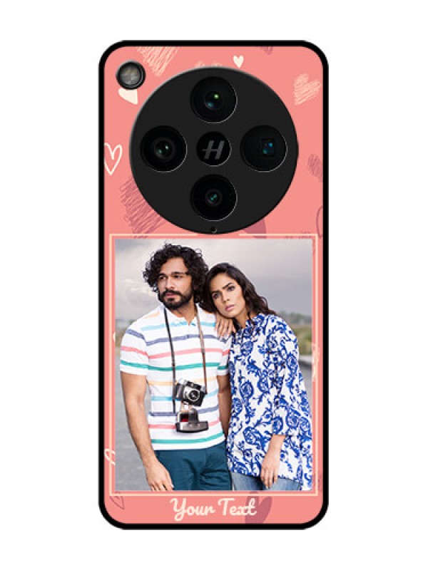 Custom Find X8 Pro 5G Custom Glass Phone Case - Love Doodle Art Design