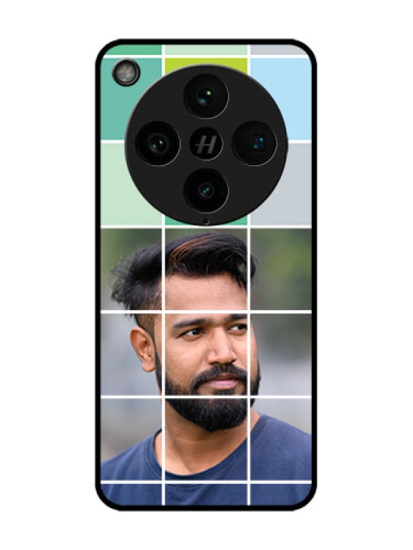 Custom Find X8 Pro 5G Custom Glass Phone Case - With White Box Pattern