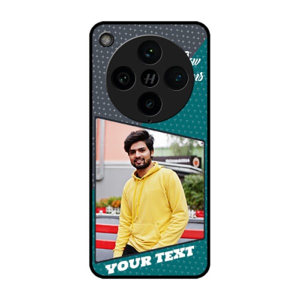 Find X8 Pro 5G Custom Glass Phone Case - Background Pattern Design With Quote Find X8 Pro 5G Custom Glass Phone Case - Background Pattern Design With Quote
