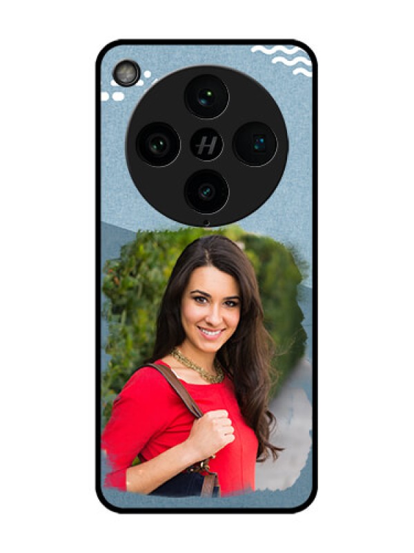 Custom Find X8 Pro 5G Custom Glass Phone Case - Grunge Line Art Design