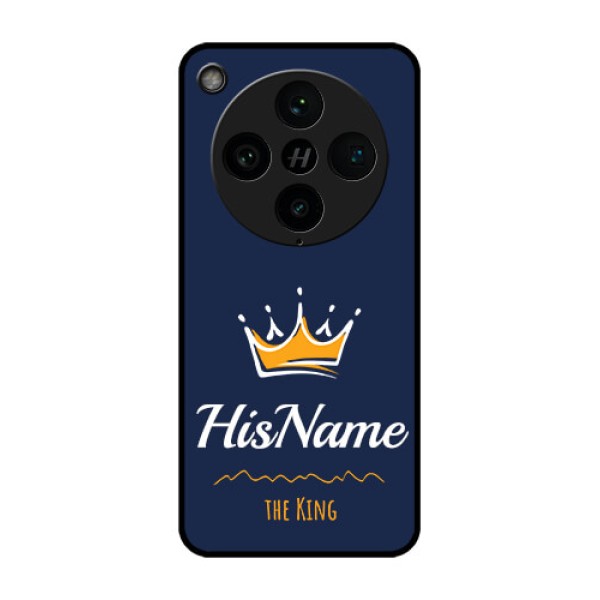 Find X8 Pro 5G Custom Glass Phone Case - King With Name Design
