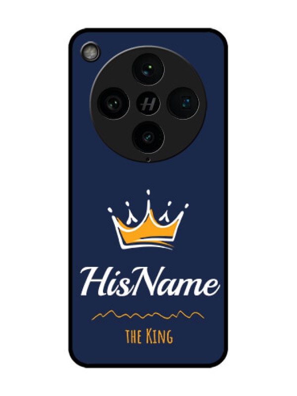 Custom Find X8 Pro 5G Custom Glass Phone Case - King With Name Design