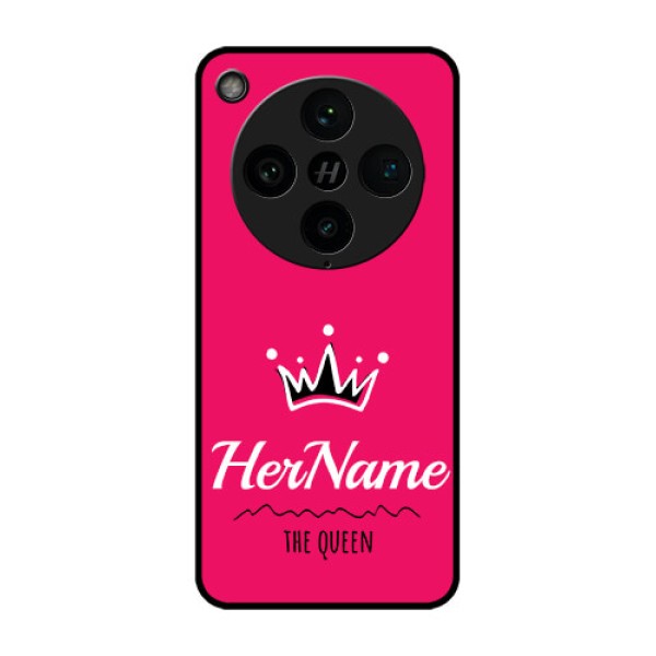 Find X8 Pro 5G Custom Glass Phone Case - Queen With Name Design Find X8 Pro 5G Custom Glass Phone Case - Queen With Name Design