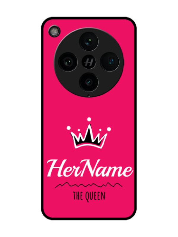 Custom Find X8 Pro 5G Custom Glass Phone Case - Queen With Name Design