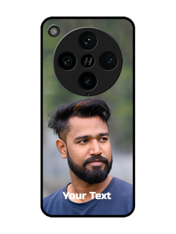 Custom Find X8 Pro 5G Custom Glass Phone Case - Photo With Text Design