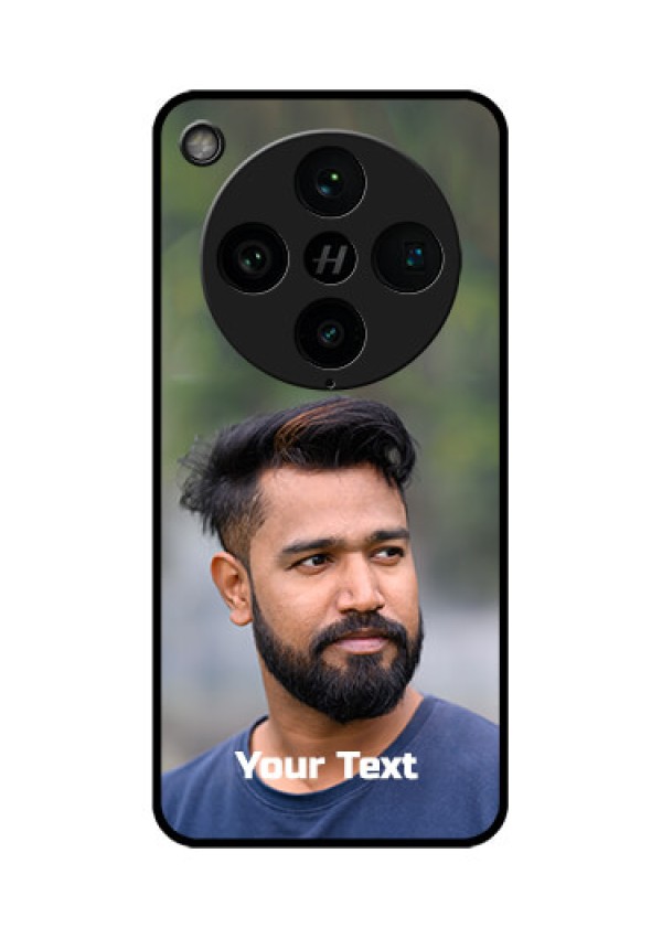 Find X8 Pro 5G Custom Glass Phone Case - Photo With Text Design